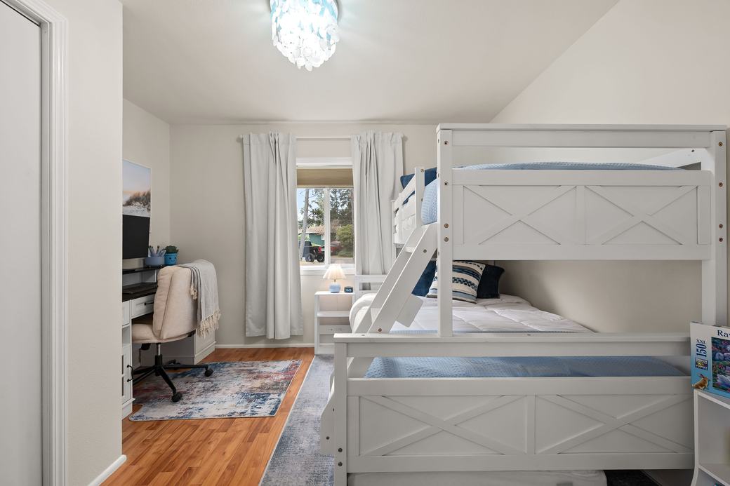 Second bedroom after, bunk room and office